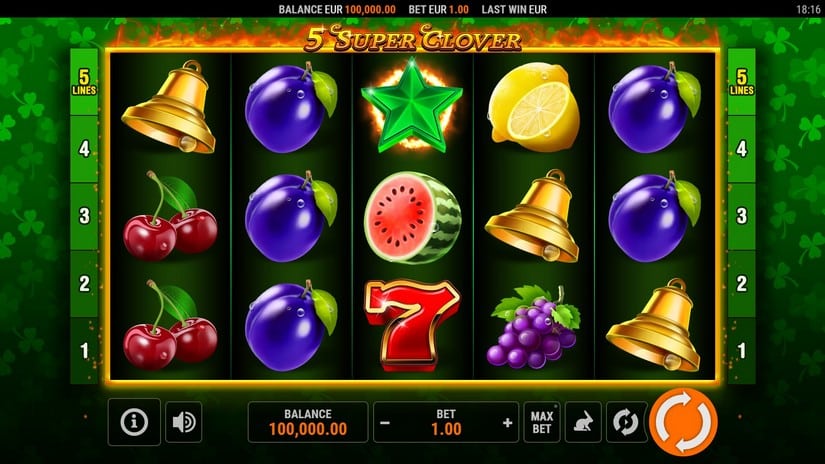 5 Super Clover slot screen 1