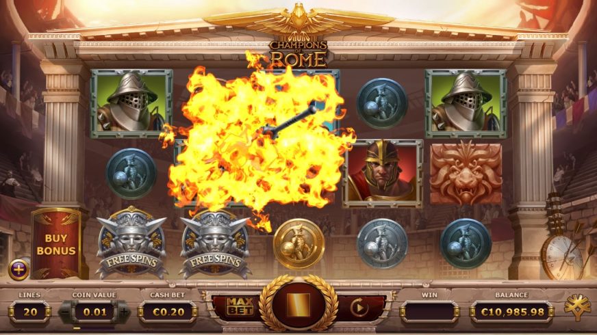 Champions of Rome slot screen 2