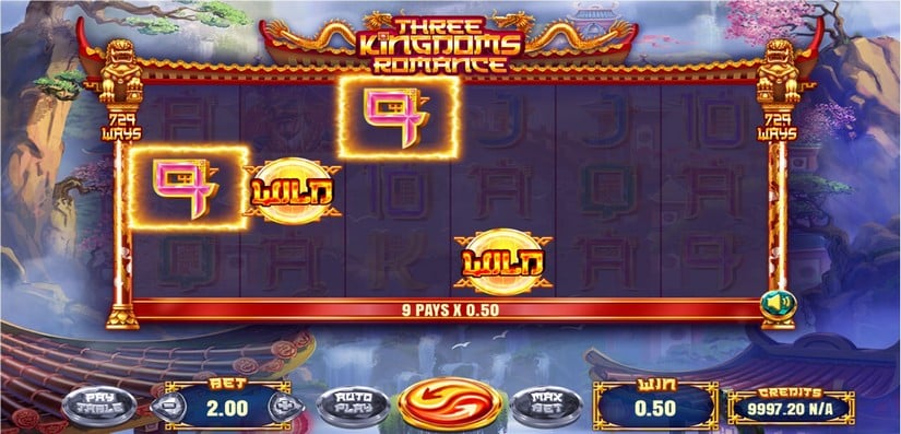Three Kingdoms Romance slot screen 2