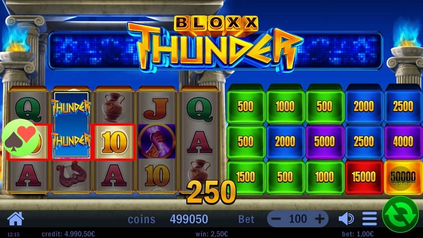 Bloxx Thunder slot screen 2