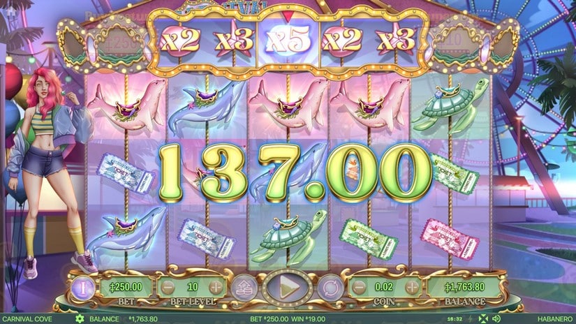 Carnival Cove slot screen 5