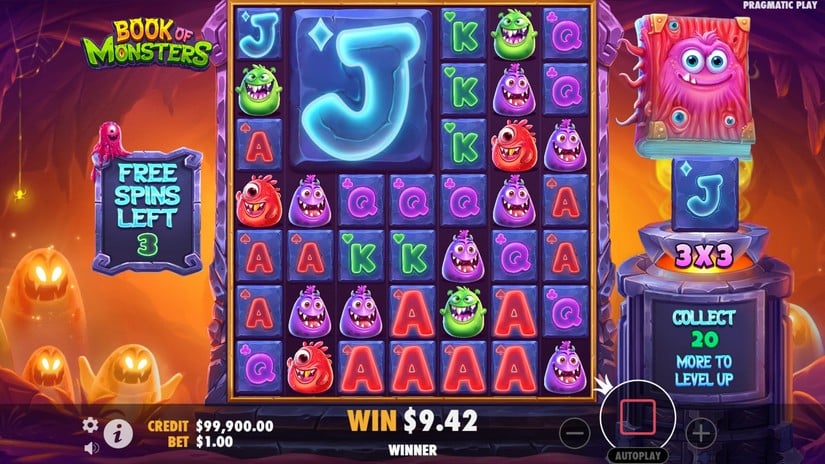 Book of Monsters slot screen 7