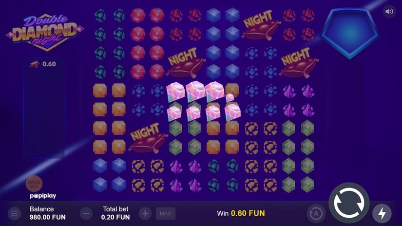 Double Diamond Night slot screen 2