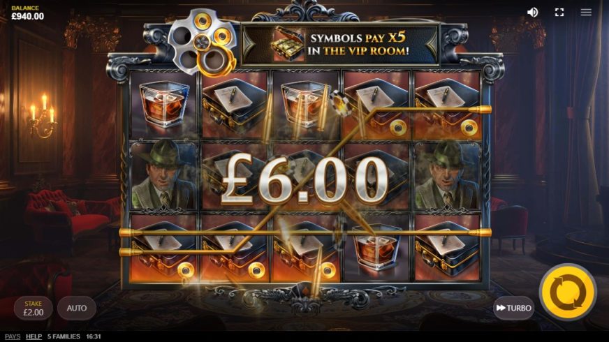 5 Families slot screen 2