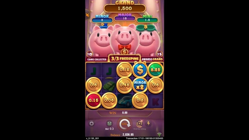 3 Lucky Piggy slot screen 6