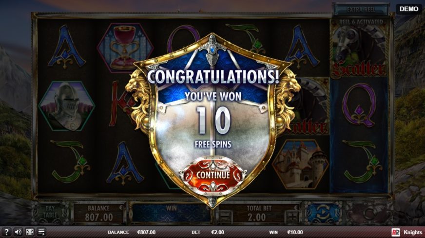Knights slot screen 4