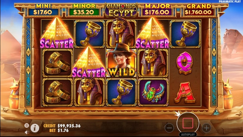 Diamonds Of Egypt slot screen 4