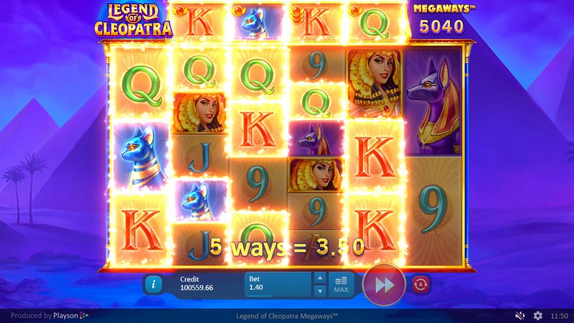 Legend of Cleopatra Megaways slot screen 2