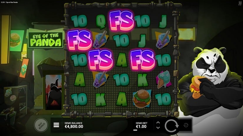 Eye of the Panda slot screen 2