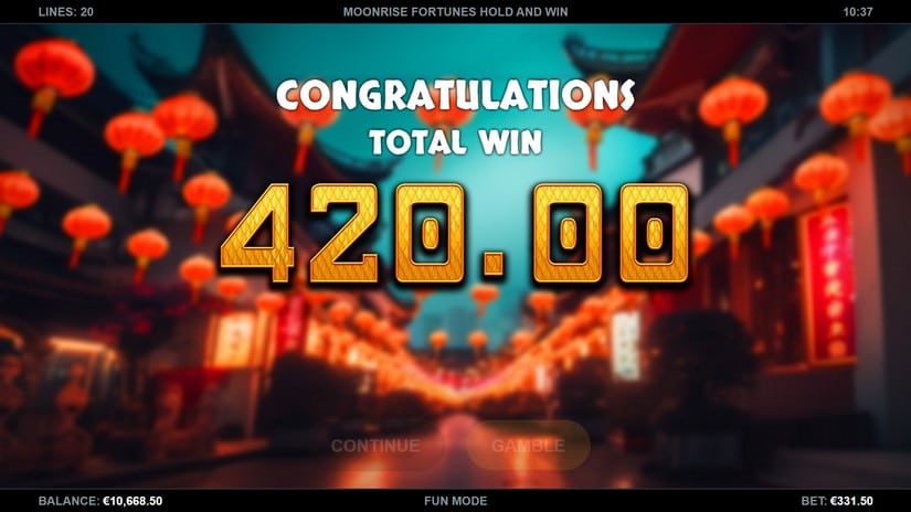 Moonrise Fortunes Hold & Win slot screen 5