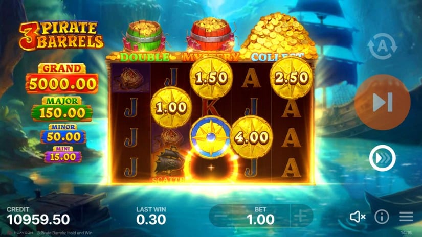 3 Pirate Barrels: Hold and Win slot screen 2