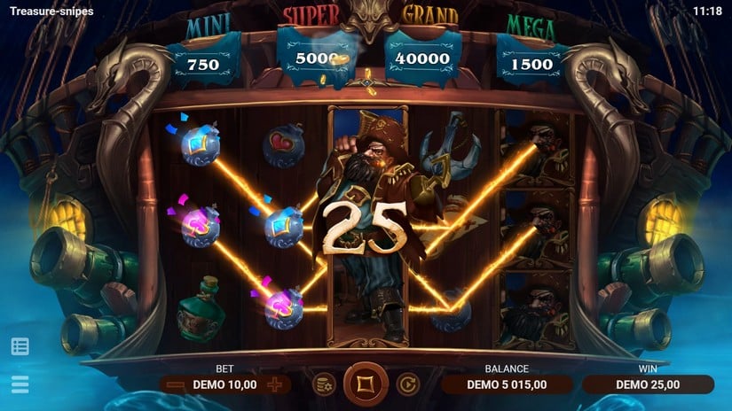 Treasure-snipes slot screen 3