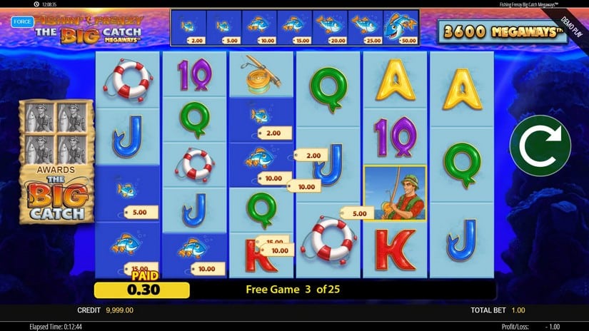 Fishin’ Frenzy The Big Catch Megaways slot screen 3