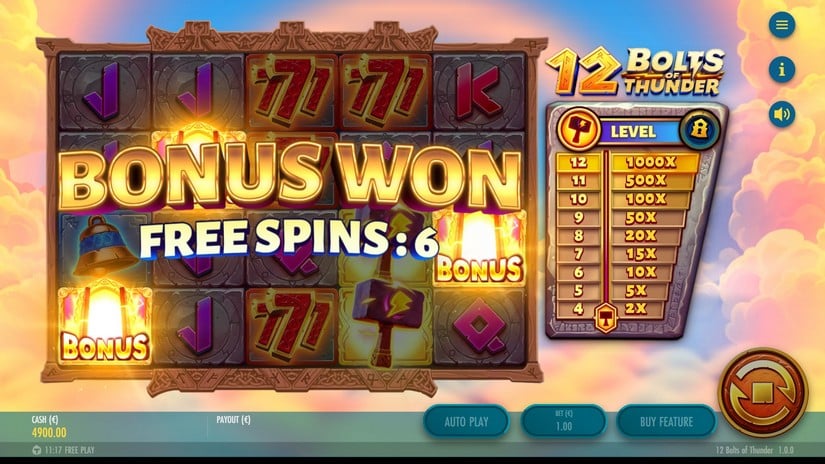 12 Bolts of Thunder slot screen 3