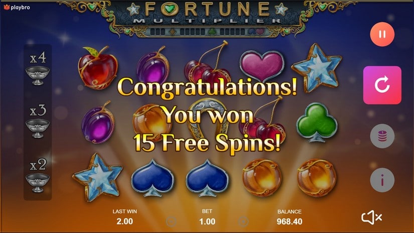 Fortune Multiplier slot screen 3