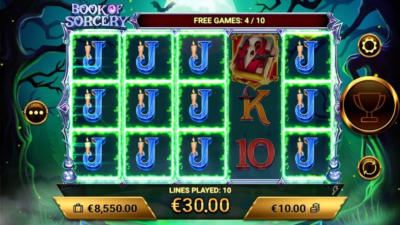 Book of Sorcery slot screen 4