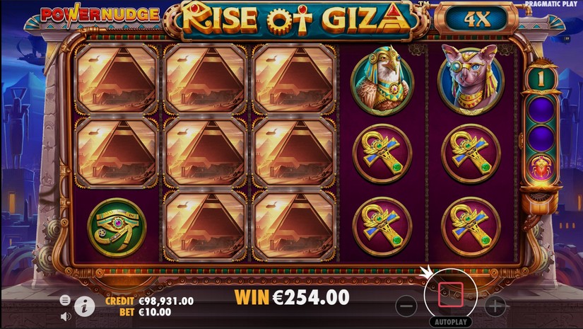 Rise of Giza PowerNudge slot screen 5