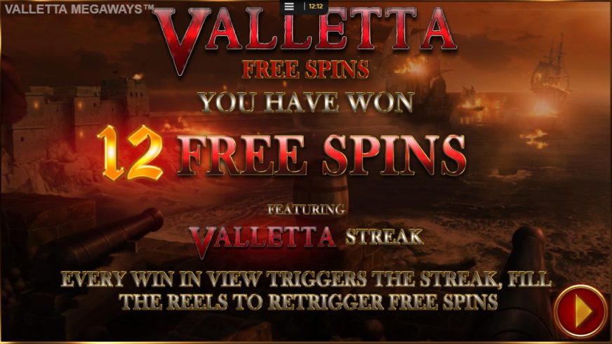 Valletta slot screen 3