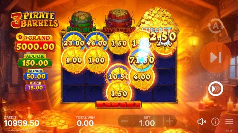 3 Pirate Barrels: Hold and Win slot screen 4