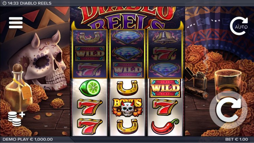 Diablo Reels slot screen 1
