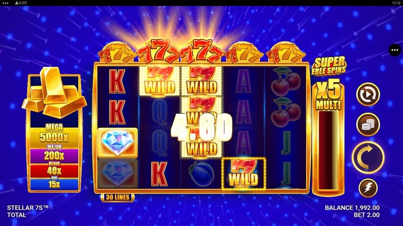 Stellar 7s slot screen 2