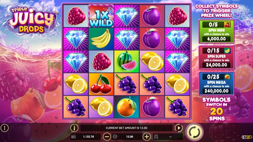 Triple Juicy Drops slot screen 1