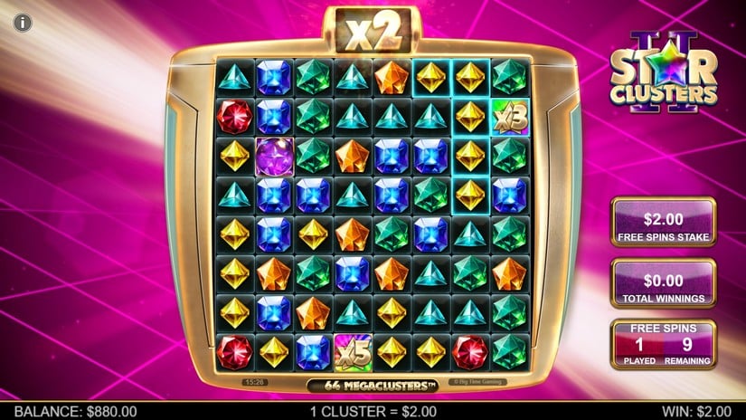 Star Clusters 2 slot screen 3
