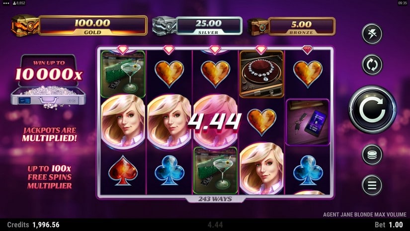 Agent Jane Blonde Max Volume slot screen 2