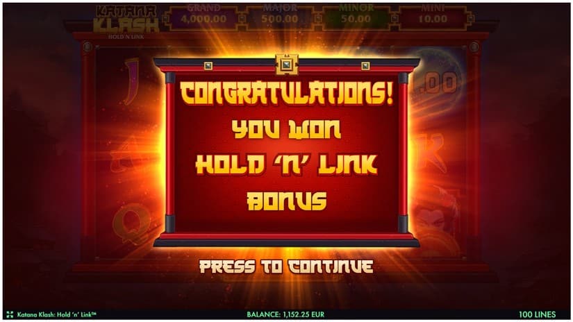 Katana Klash: Hold ‘N’ Link slot screen 3
