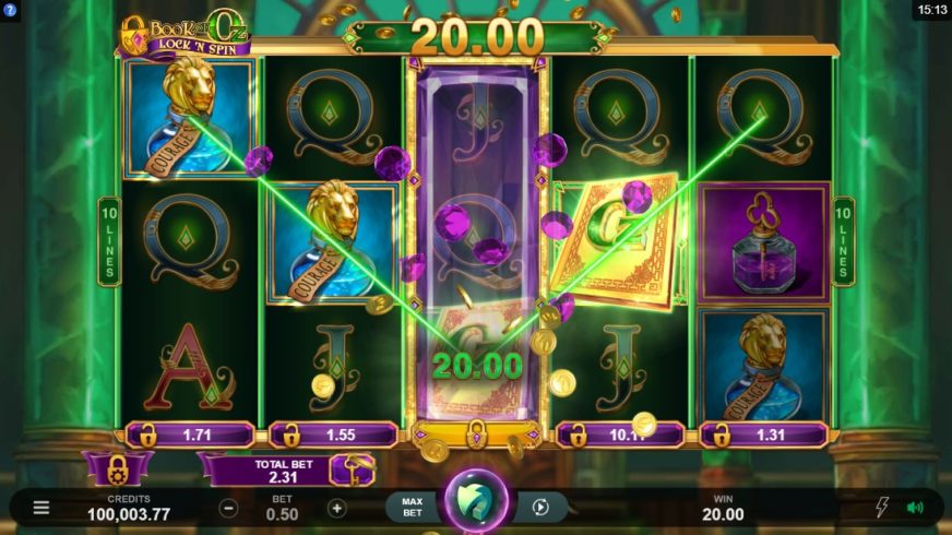 Book of Oz Lock ‘N Spin slot screen 2