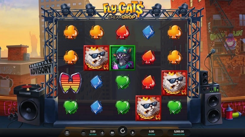 Fly Cats Dream Drop slot screen 1