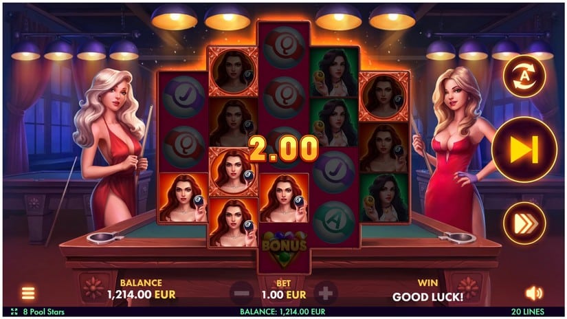 8 Pool Stars slot screen 2