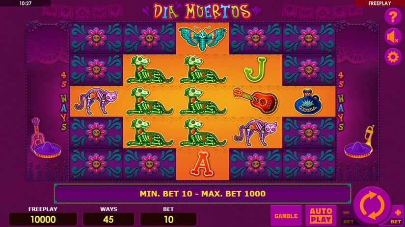 Dia Muertos slot screen 1
