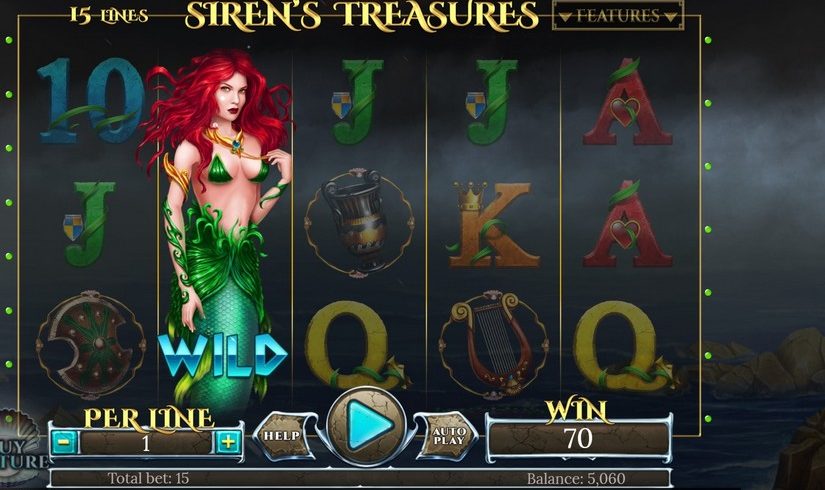 Sirens Treasures 15 Lines Edition slot screen 3