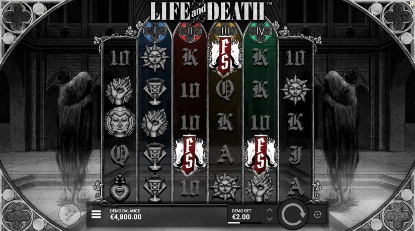 Life and Death slot screen 2