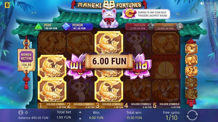 Maneki 88 Fortunes slot screen 5