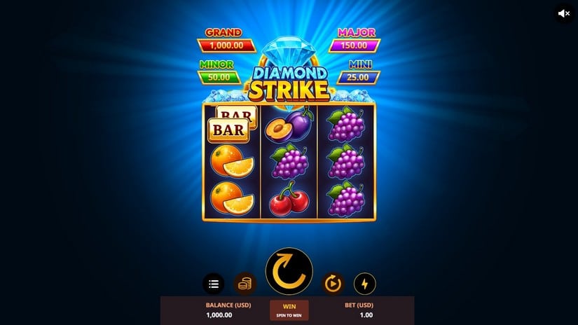 Diamond Strike slot screen 1