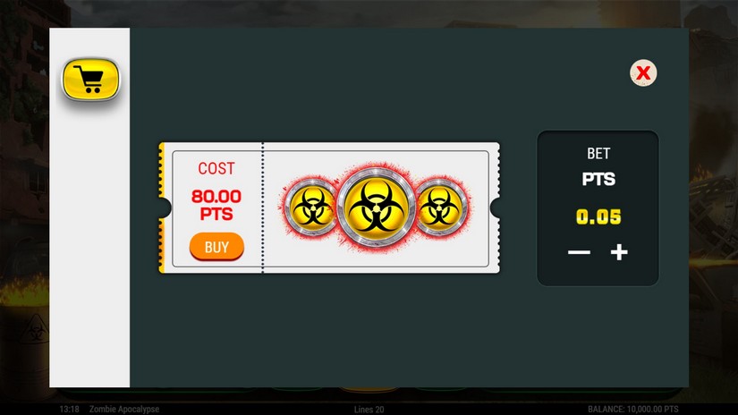 Zombie Apocalypse slot screen 2