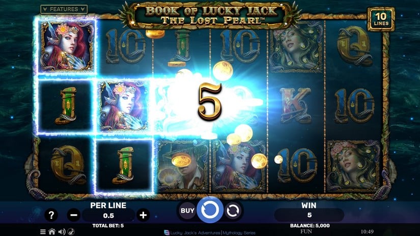 Book of Lucky Jack The Lost Pearl slot screen 2