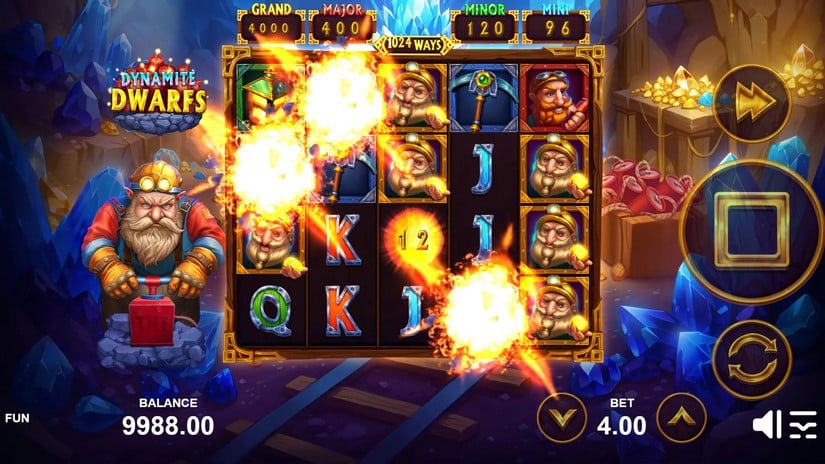 Dynamite Dwarfs slot screen 2
