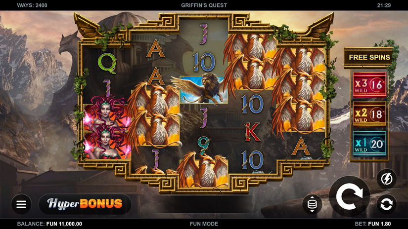 Griffin’s Quest slot screen 1