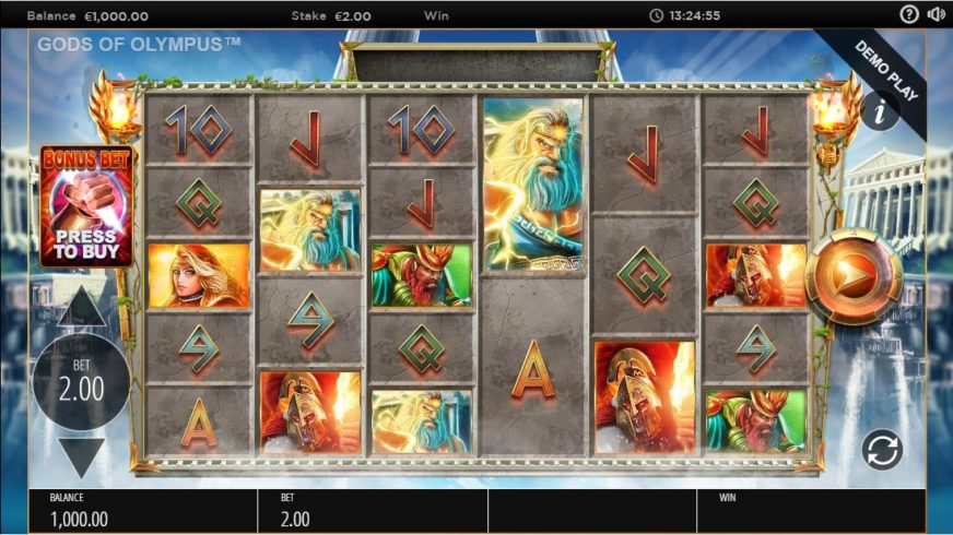 Gods of Olympus Megaways slot screen 1