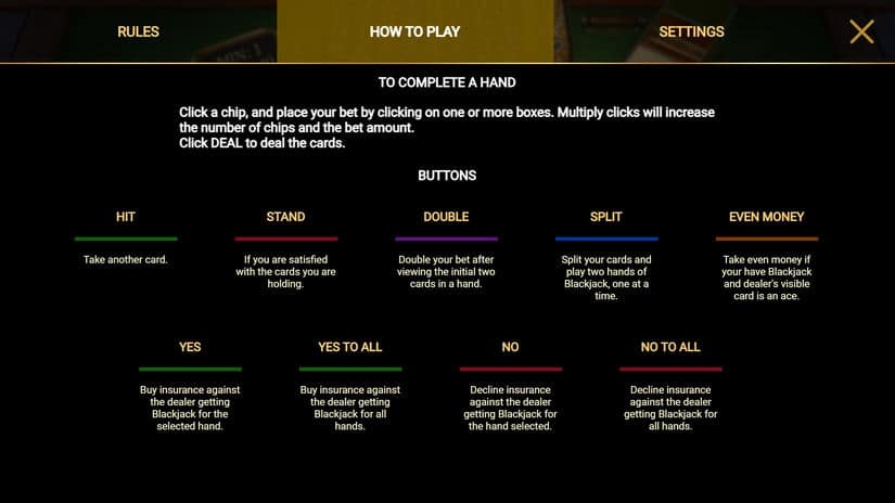 BlackJack Lucky Sevens slot screen 3
