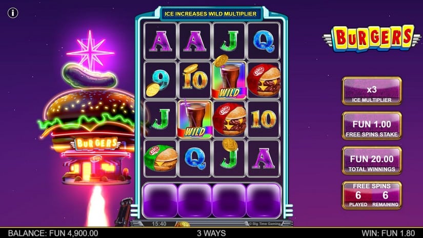 Burgers slot screen 4
