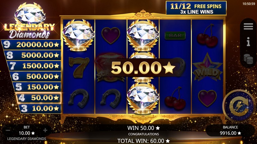 Legendary Diamonds slot screen 7