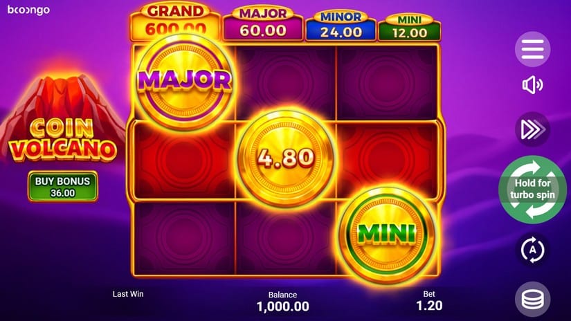 Coin Volcano slot screen 1
