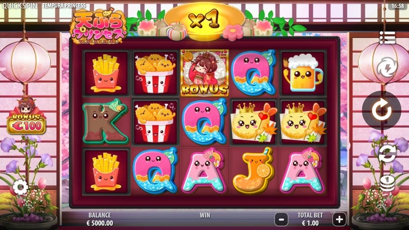 Tempura Princess slot screen 1