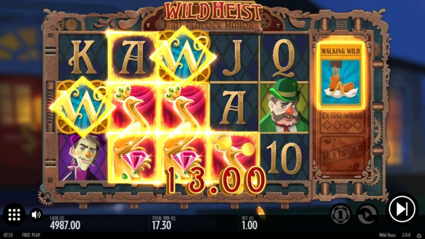 Wild Heist at Peacock Manor slot screen 3