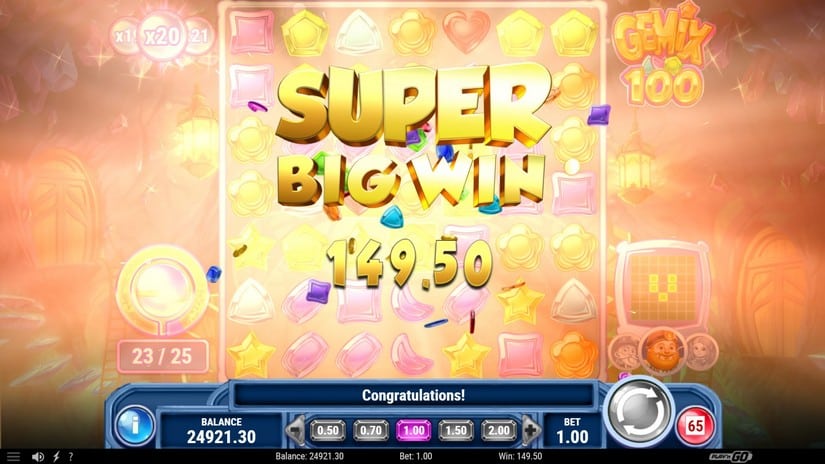 Gemix 100 slot screen 4