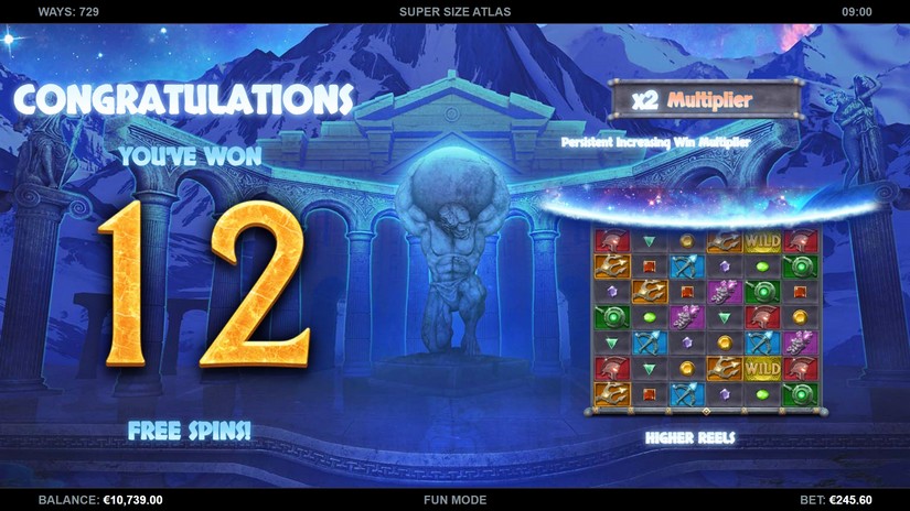 Super Size Atlas slot screen 3